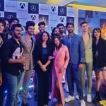 Founder-Pranita Salunkhe with the showstopper Bhushan Pradhan and the team at the launch of‘Luxury In Motion’ collection by Armour Bespoke, in collaboration with Silver Star